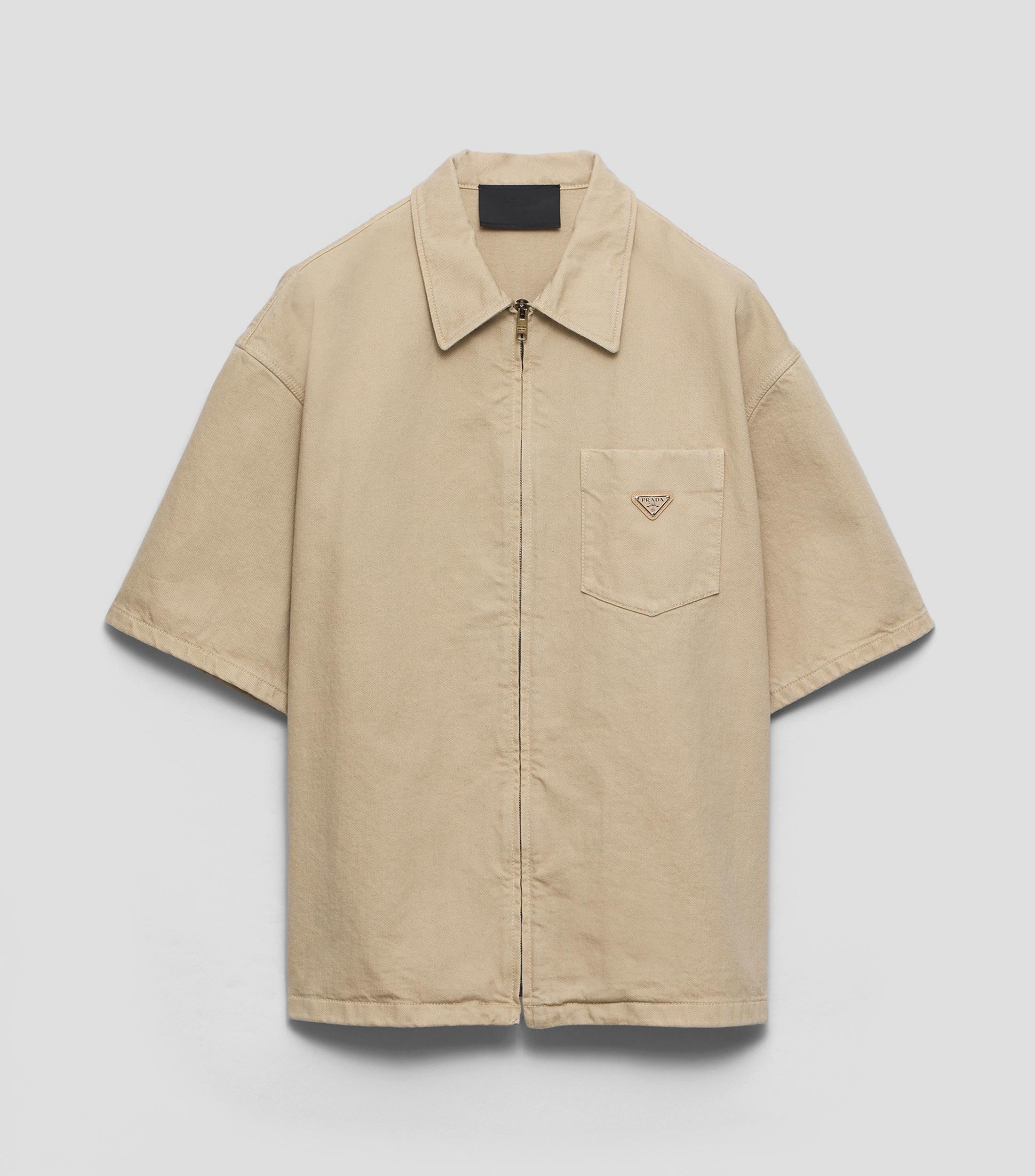 Camisa lisa manga corta Hombre